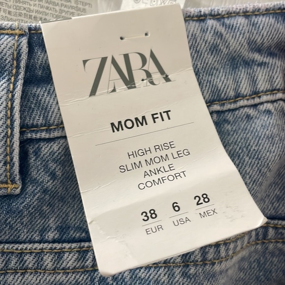 Mom Fit Blue Denim Jeans from ZARA - Picture 5 of 7